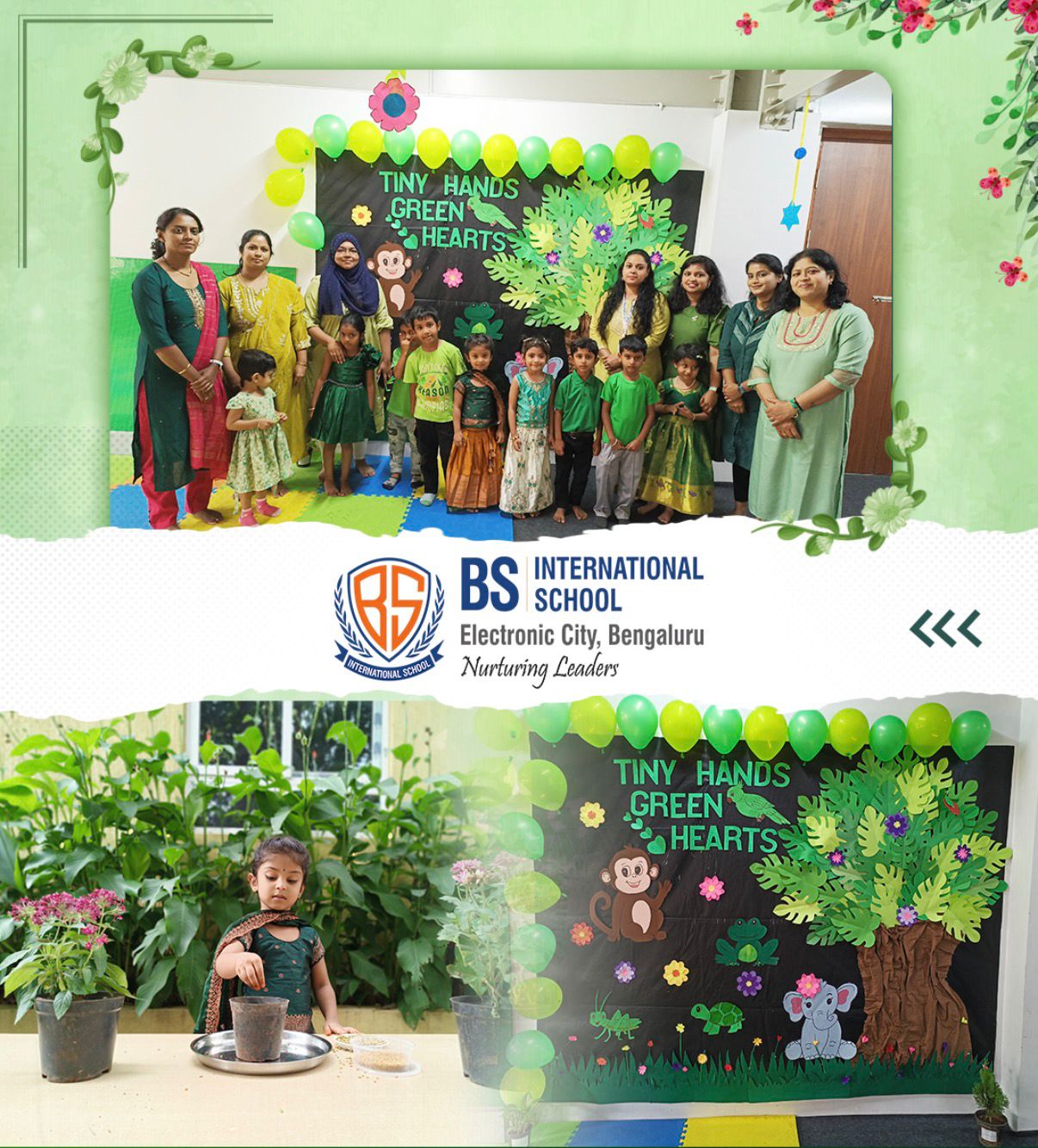 Green Day celebration IN bs iNTERNATIONAL  school
