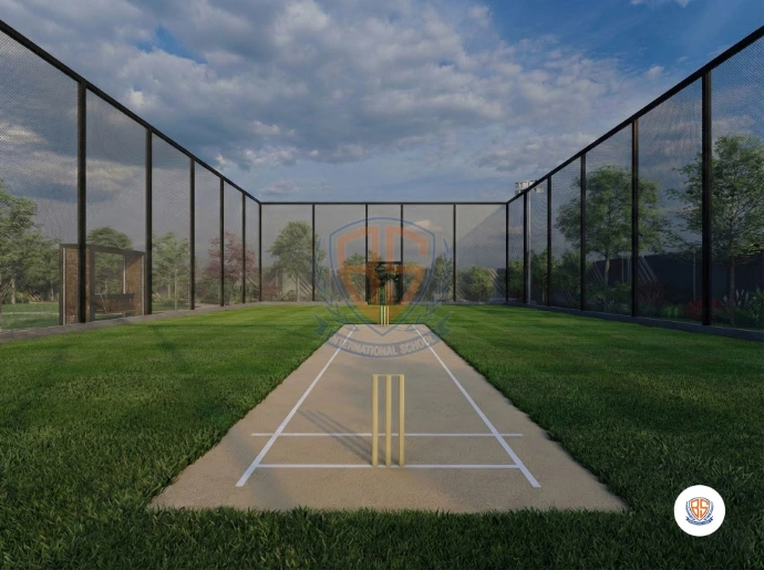 Outdoor sports court for students on campus