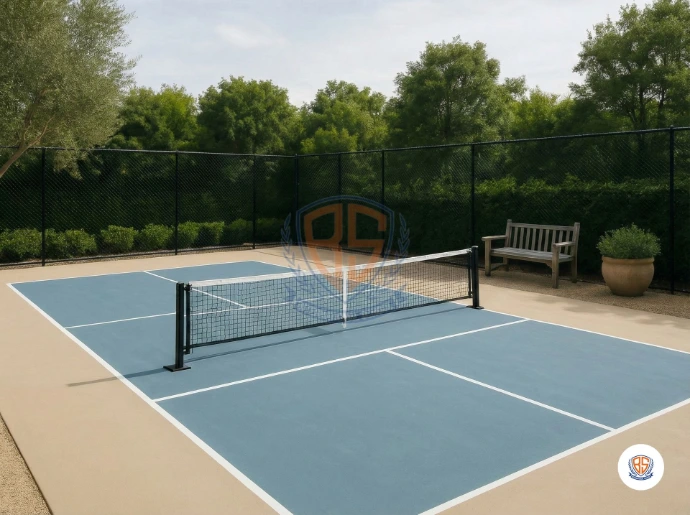 Outdoor sports court for students on campus