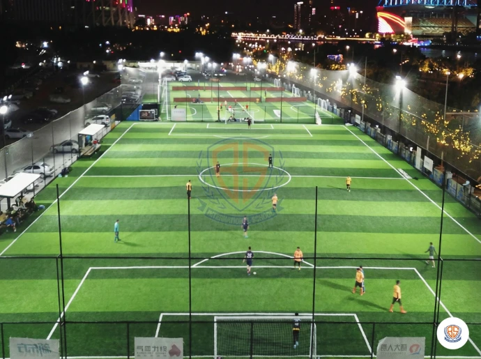 School sports stadium and football field 