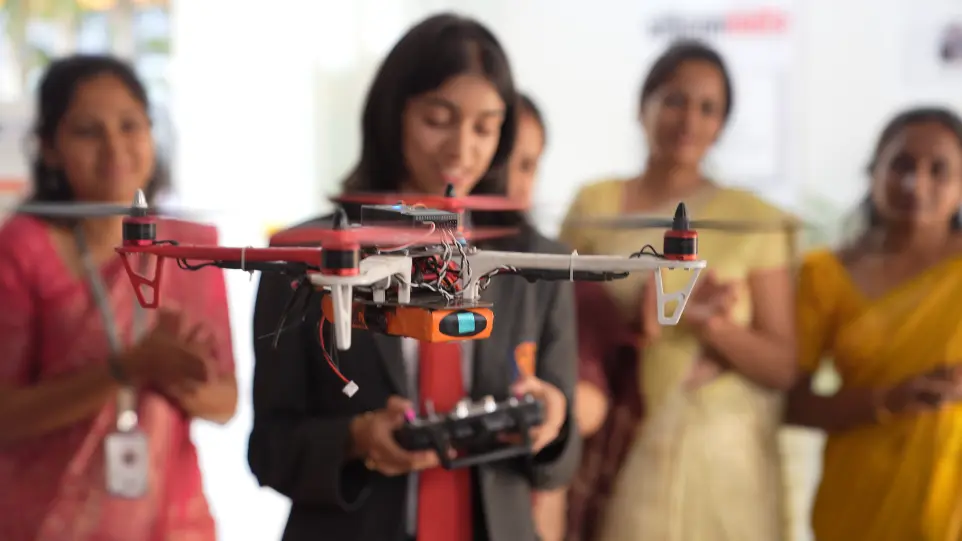 Drone training in BS International School